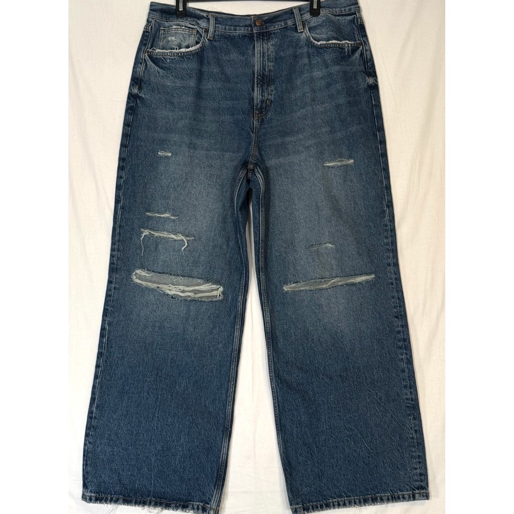 Arizona Highest Rise Skater Jean Womens 21 (40" x 31‎ 1/2")Blue Baggy Loose